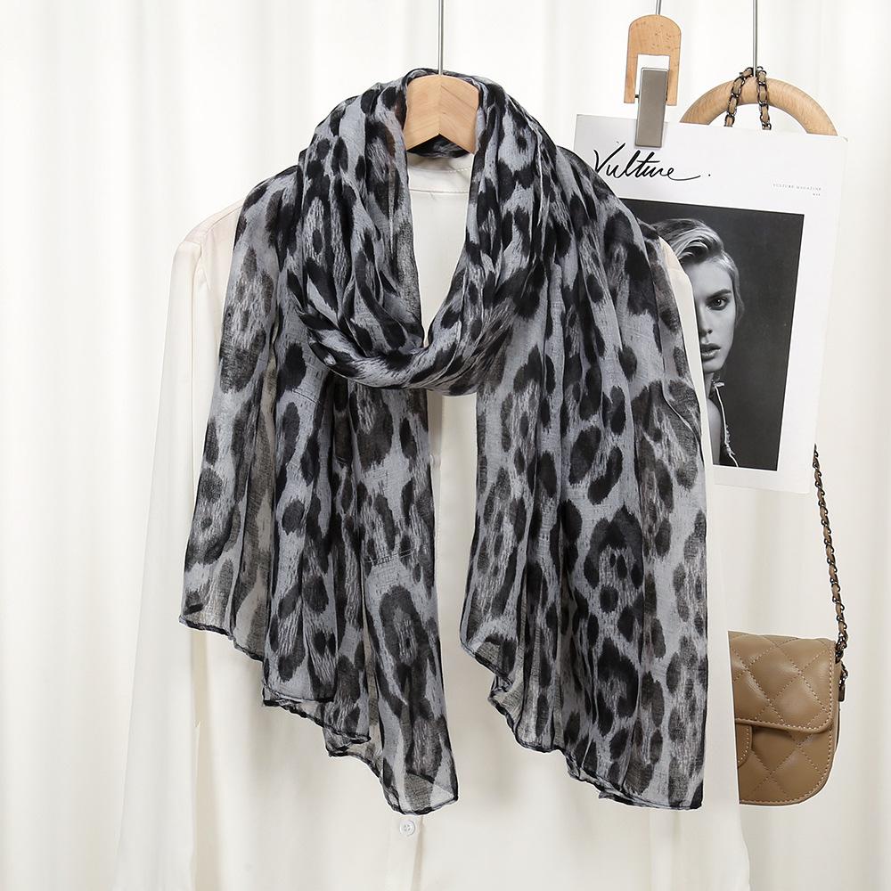 Winter Breathable Sexy Leopard Dot Viscose Shawls Scarf Lady High Quality Wrap Pashmina Stole Bufandas Muslim Hijab 180*85Cm