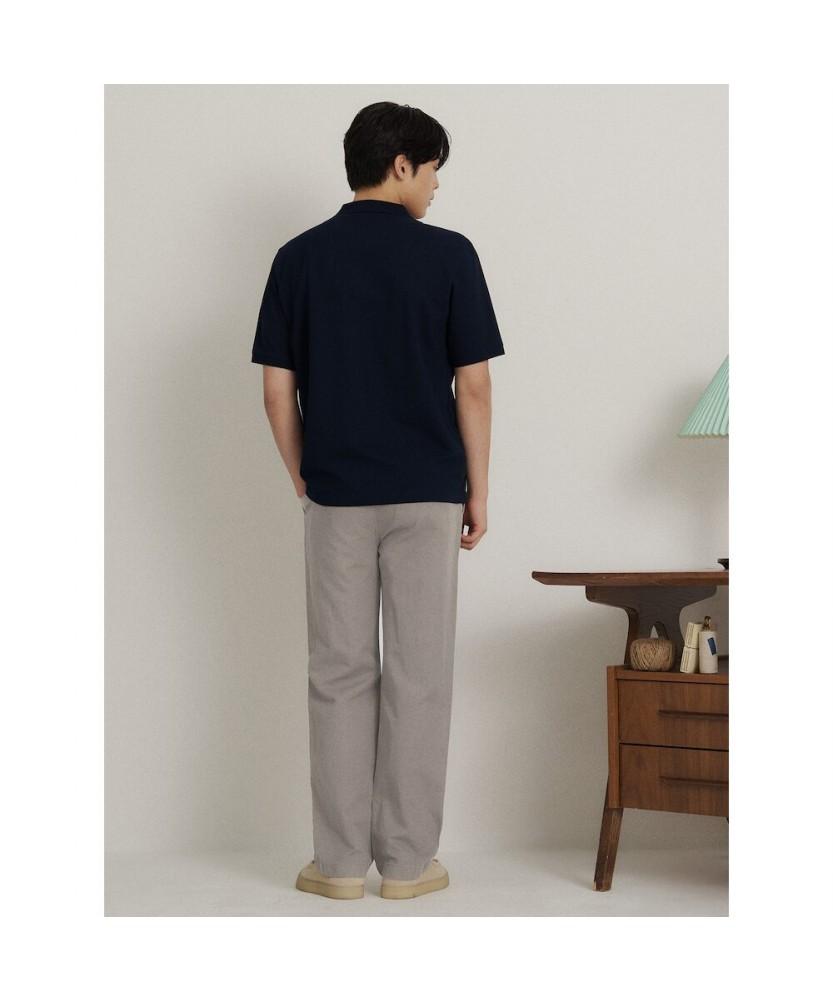 Binpolmen Garment-Dyed Semi-Wide Pants Beige