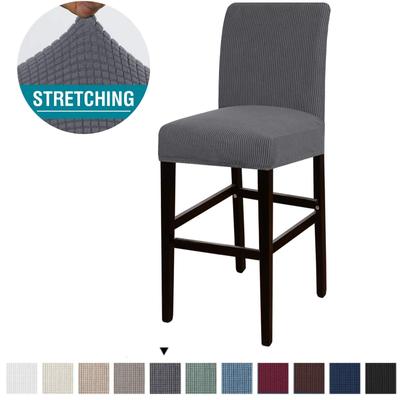 Elastischer Stuhlbezug aus Jacquard-Spandex, solide Sitzbezüge für Barhocker, Stühle, Schonbezug für Zuhause, Hotel, Bankett, Esszimmerstuhl, Dekoration