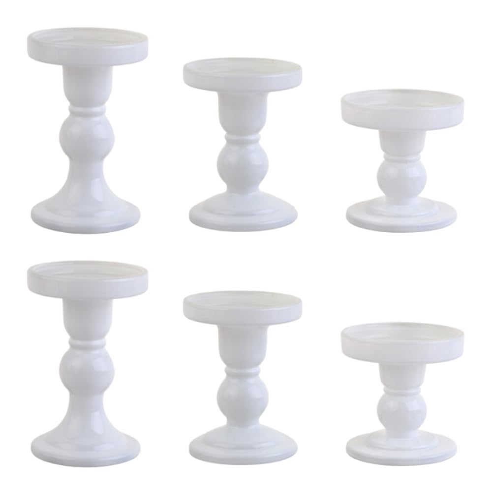 

BTGLLS 3-Piece Glass Candle Holder Stand, Candlestick Holder, Candlestick for Creating Atmosphere, Parties, Anniversaries, Weddings, Birthdays, Romant