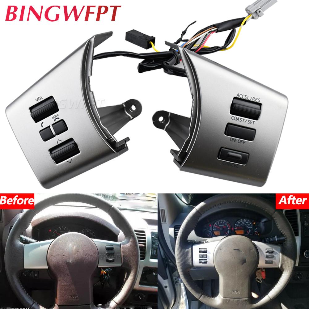 Car Steering Wheel Controls Volume Cruise Switch Buttons For Nissan Navara 2009-2012 48430-ZL91C switch