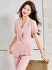 Women's 2026 Short-Sleeved Professional Suit Set: High-End, Stylish, Work-Ready Jacket & Pants