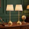 Modern Gold Dimmable Dining Table Atmosphere Night Light Bedside Rechargeable Fabric Cordless Led Table Lamp
