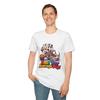 Dalmatian Puppy Cartoon Rainbow Yarn Pet Humor Cute Dog Unisex Softstyle T-Shirt