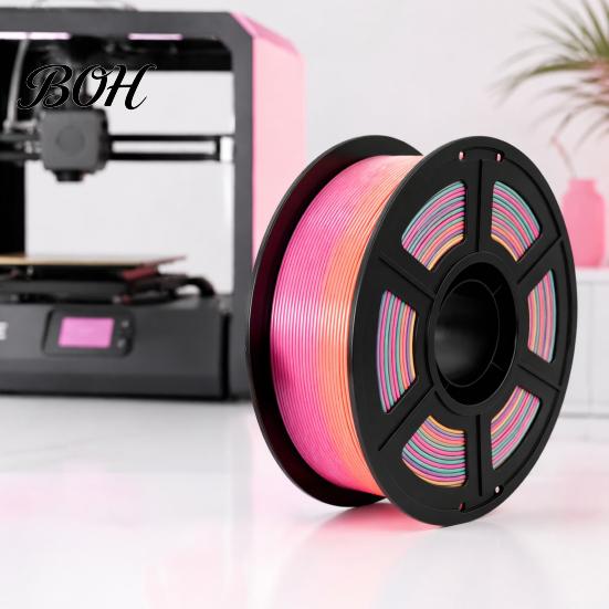 Candy Color PETG Filament Rainbow Gradient for 3D Printer, 1.75mm 1Kg Spool Roll Filament, Multicolor Most Printers
