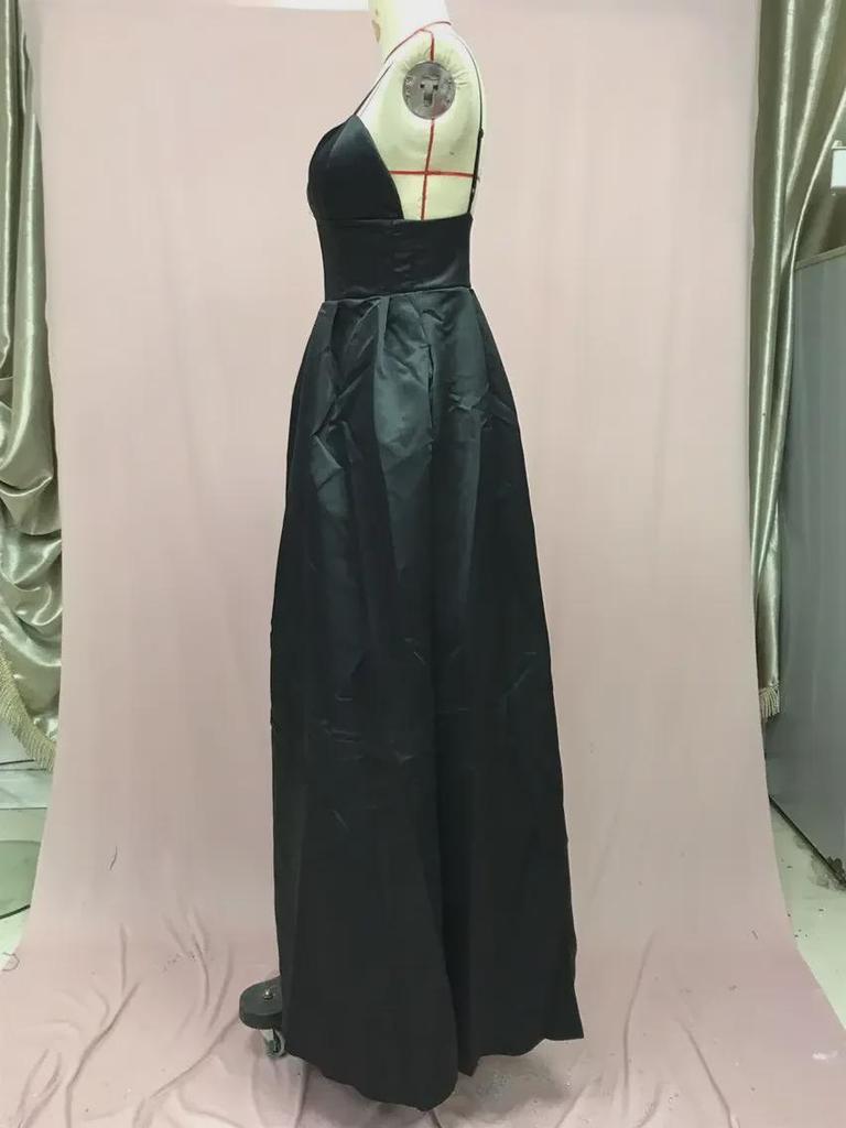 European & American Women's Sexy Slim Suspender Evening Dress with Deep V Slit (Summer 2025 Collection)