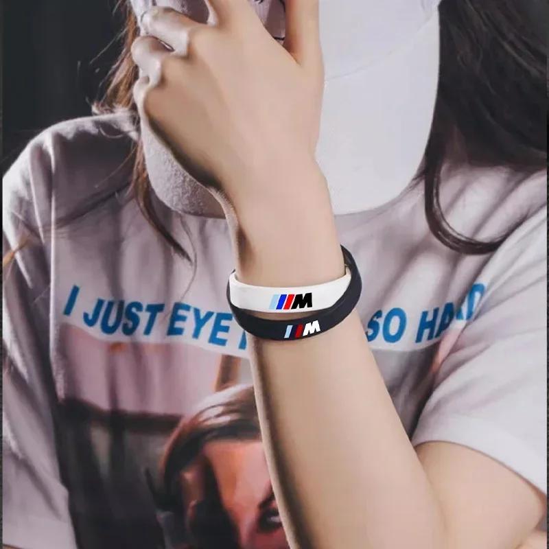 2026 Autoaufkleber BMW Logo Armband M-Serie Sport Männer Frauen Gummi Handkette Für BMW E46 E90 E60 F30 F10 E39 E36 F20 G30 G20