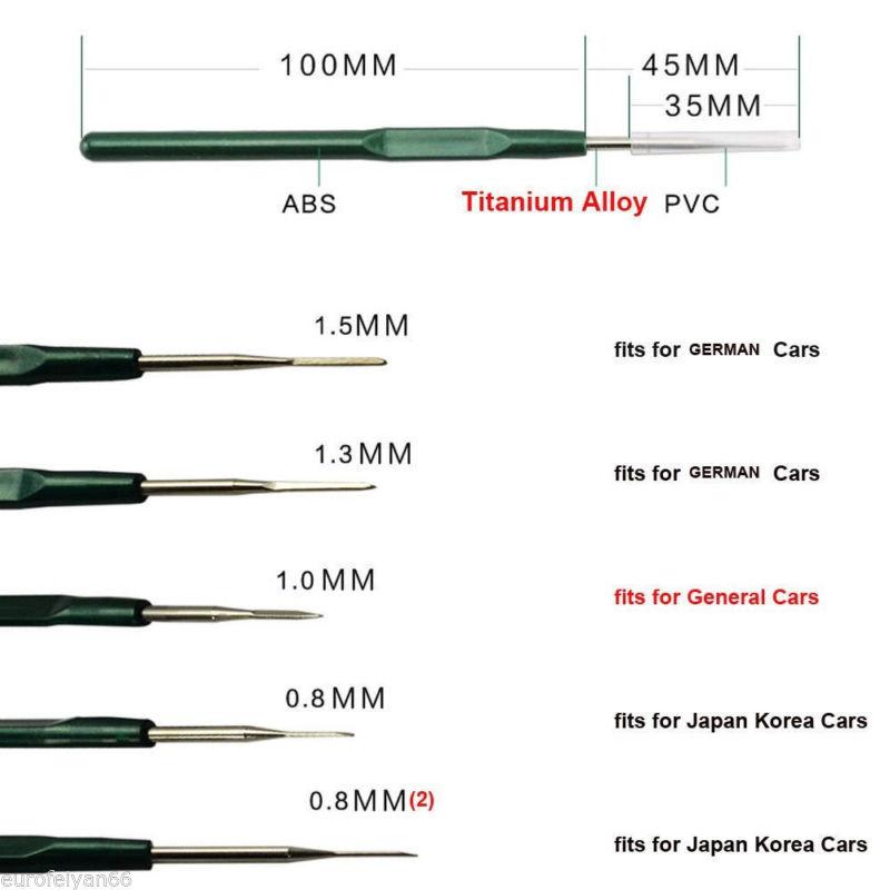 Titanium Alloy Car Suv Remove Wire Terminals Socket Pin Dismount Maintenance Kit