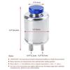 Racing Power Steering Fluid Reservoir Tank with Clamps Aluminium Alloy Fuel Cell Surge Tank Power Steering Oil Catch Can Tank