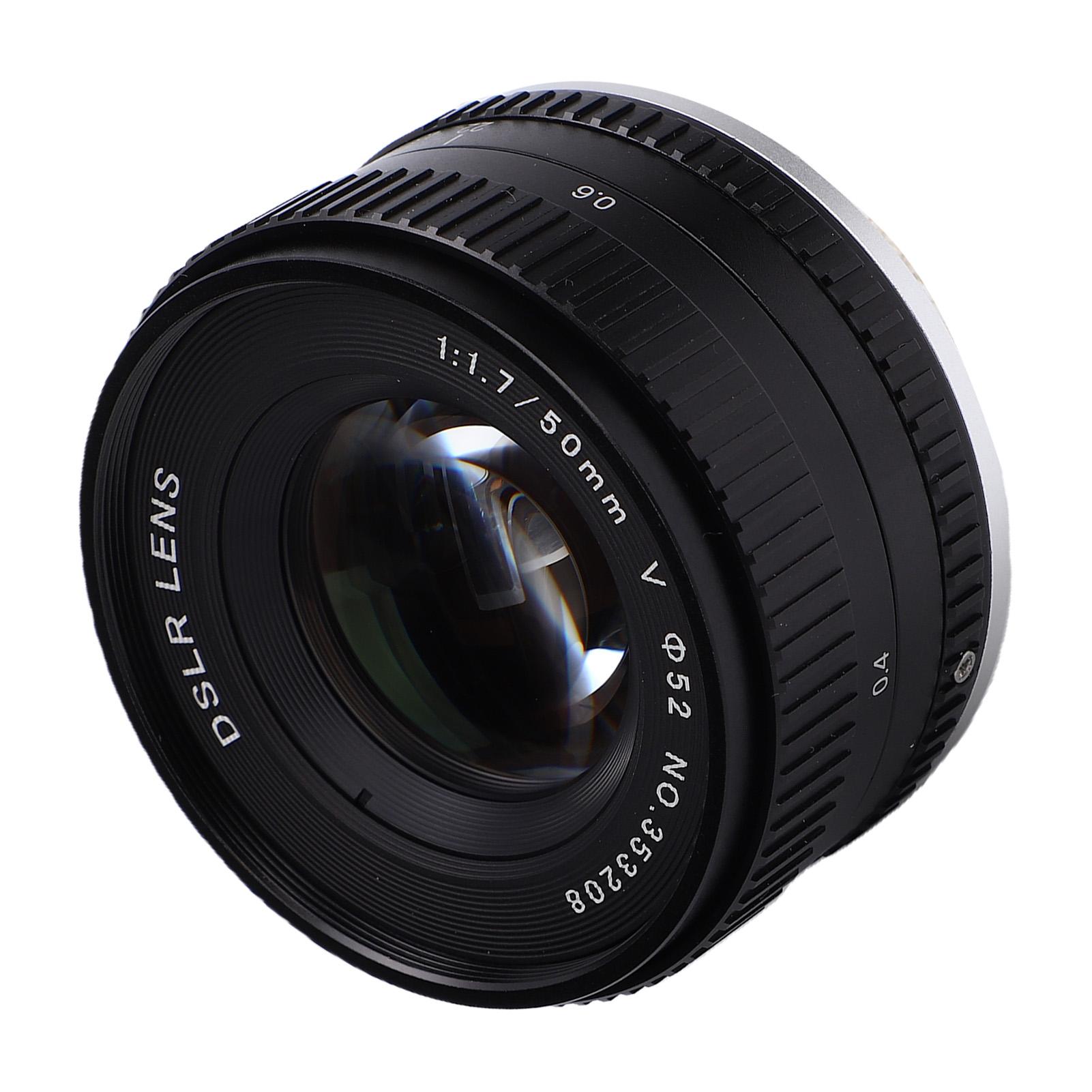 Objectif Fixe 50mm F1.7 Compatible avec Appareil Photo Plein Format Pentax K1 K 1 Mark II Grande Ouverture Mise au Point Manuelle Remplacement d'Objectif