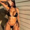 Para Praia Halter Bikini Set 2024 Sexy High Cut Swimwear Women Swimsuit Brazilian Biquini Backless Bathing Suit Thong Bikini
