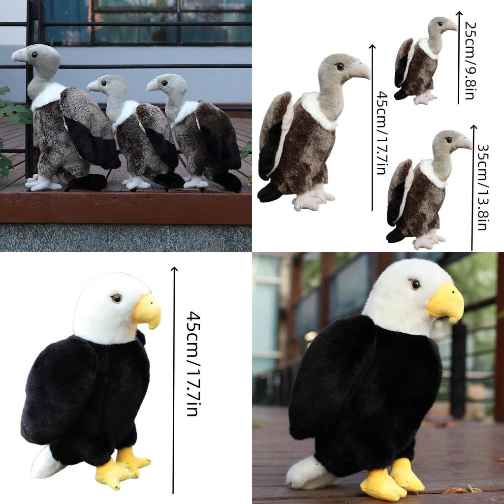 Realistic Eagle Plush Toy For Wildlife Enthusiasts 25cm/35cm/45cm