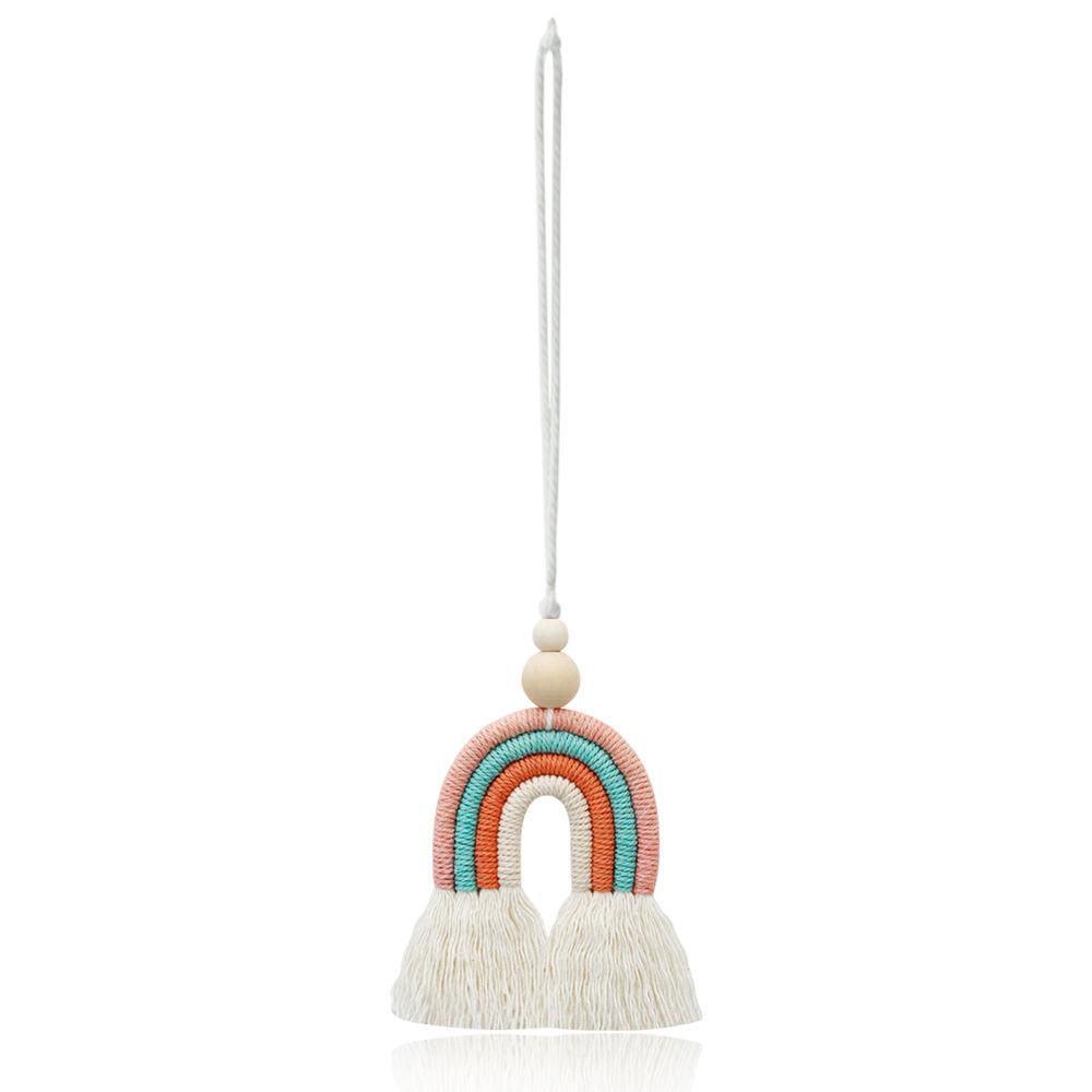 3 Color Creative Cute Rainbow Decor Hanging Pendant Ornament Car Rear View Mirror Car Styling Auto Interior Decor Accessories