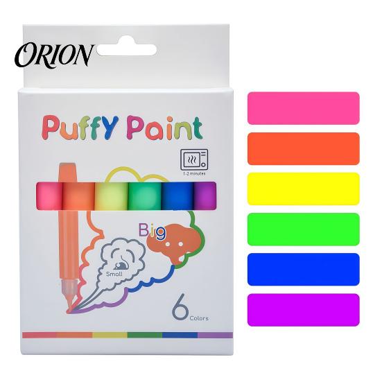 6 Colors Popcorn Pens Pens, 3D Relief Art Pen, Heat Activated, Puffy Handmade Gift Ideas for Kids Drawing DIY Craft Projects, Works on Different