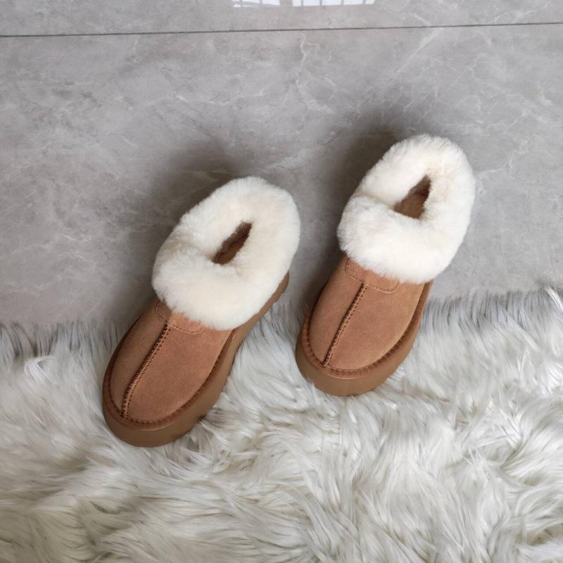 2025 autumn and winter women's fur integrated snow boots short boots thick-soled heightening short boots hooked fashion snow boots