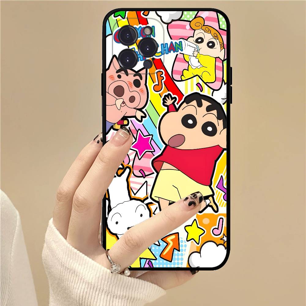 Crayons Shin-chan Phone Case For iPhone 16 15 14 11 12 13 Mini Pro XS Max Cover 6 7 8 Plus X Funda Shell
