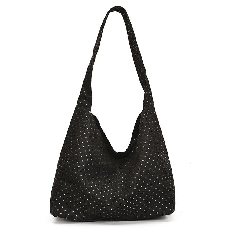 Polka Fashion Dot Leopard Print Pattern Women Large Capacity Canvas Tote Bag