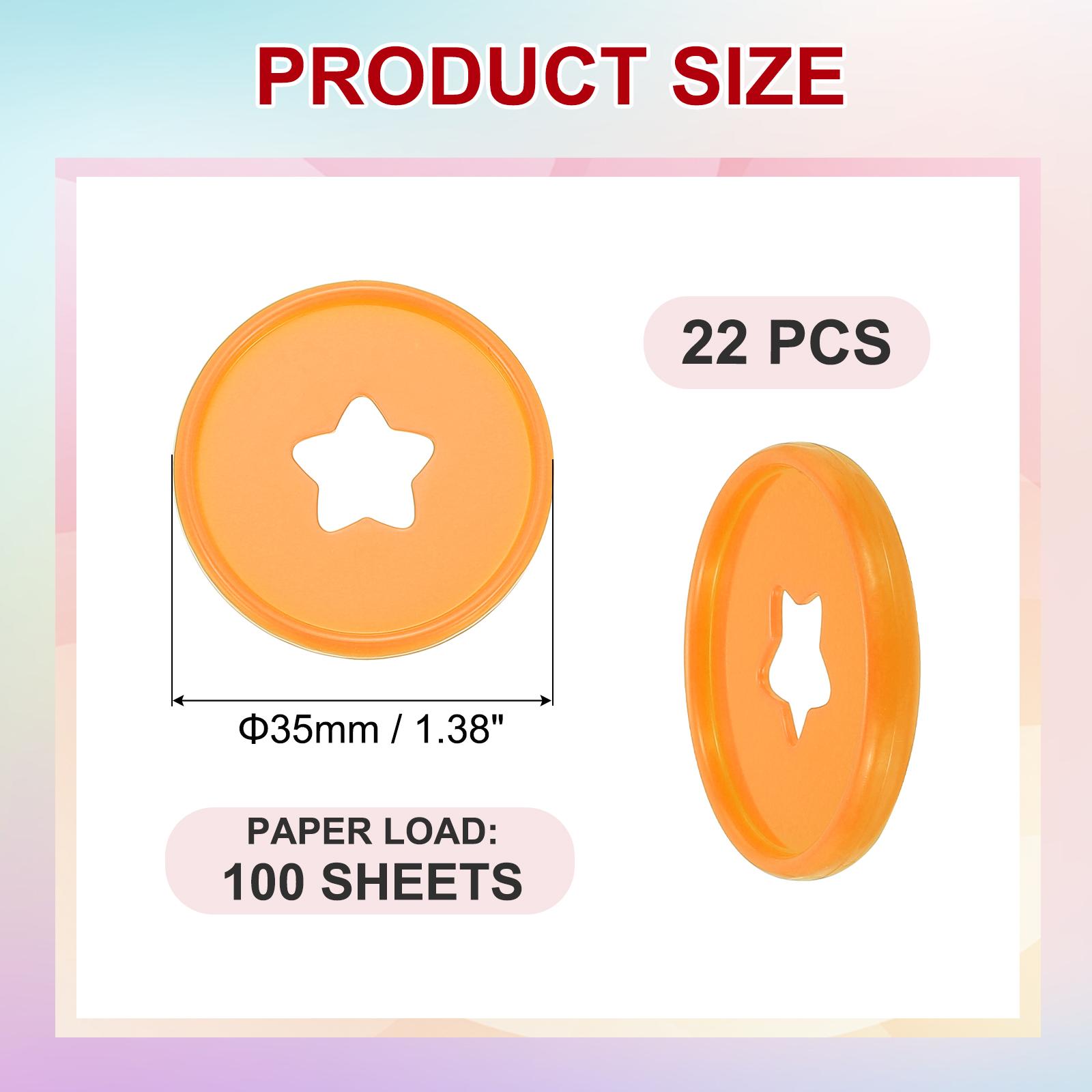 

22Pcs 35mm Plastic Round Book Binding Discs Discbound Expansion Discs Star Shape Plating Round Binder Rings for DIY Notebook помаранчевий