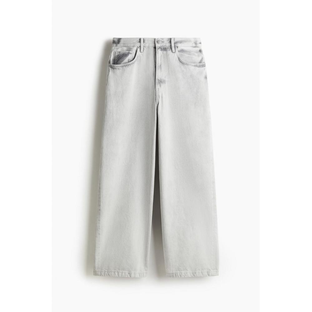 H M Super Baggy Jeans ligHt Grey