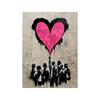 Graffiti Pink Love Wall Poster Children's Canvas Painting Wall Art Printing Picture Modern Living Room Home Decoration Mural