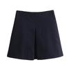 Fashion Style 2024 Spring/Summer New Arrival Women's High Waist All-Matching Wool Blend Pleated Mini Skirt 1195138