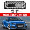 RS4 Style Honeycomb Mesh Hex Grille Grill Fit  A4/S4 B9 2017-2019 Black