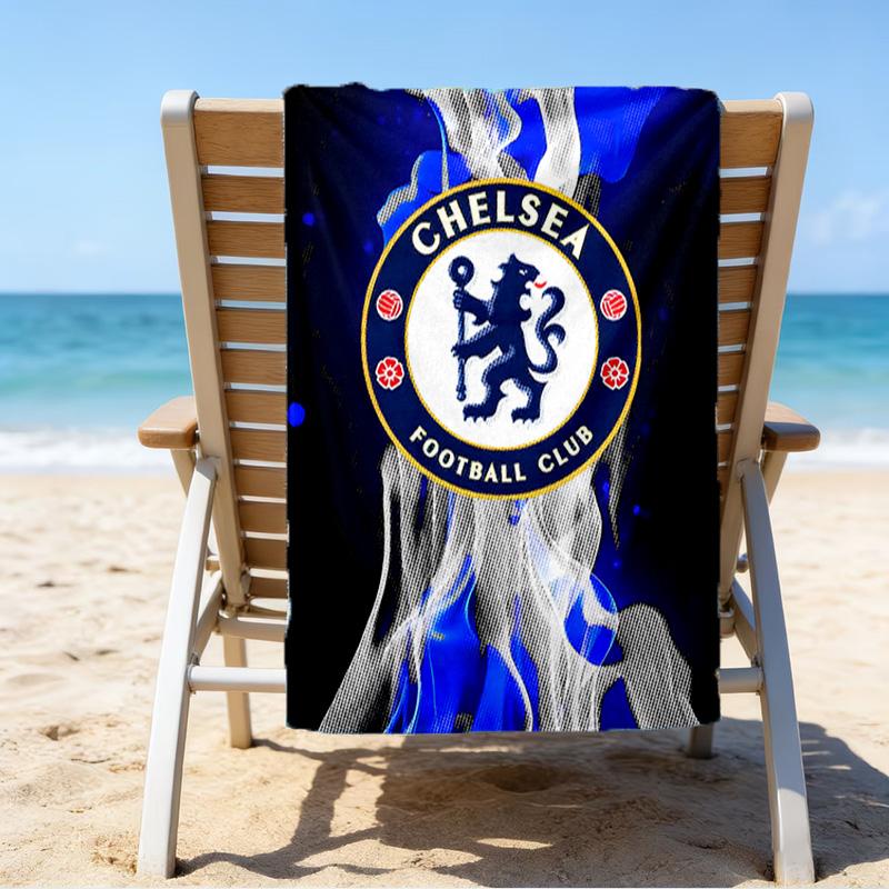 Chel-sea Fc Printed Beach Towel, Super Soft Microfiber, Perfect Gift Birthday, for Pool, Beach, Travel, for family and friends