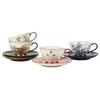 SOLECASA Coffee Cup and Saucer Set Elegant Retro Flower Ceramic Coffee Mug Afternoon Tea Cup and Saucer Romantic Teaware Sets