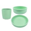 Nordic Silicone Kids Tableware Set: 5-Piece Includes Plate, Bowl, Fork, and Spoon