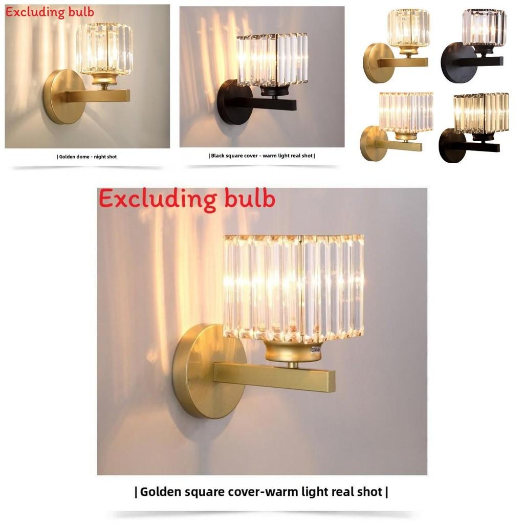 Modern Square And Circular Crystal Wall Lamps For Living Room And Bedroom Decor