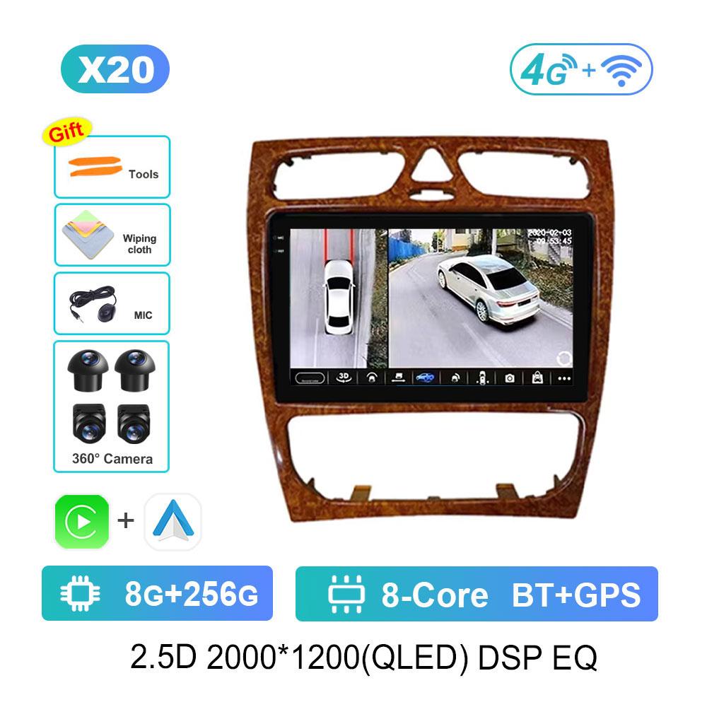 Android OS for Mercedes Benz C Class W203 C200 C320 C350 CLK W209 2002 - 2005 Car Radio Video Multimedia Player GPS 4G Bluetooth