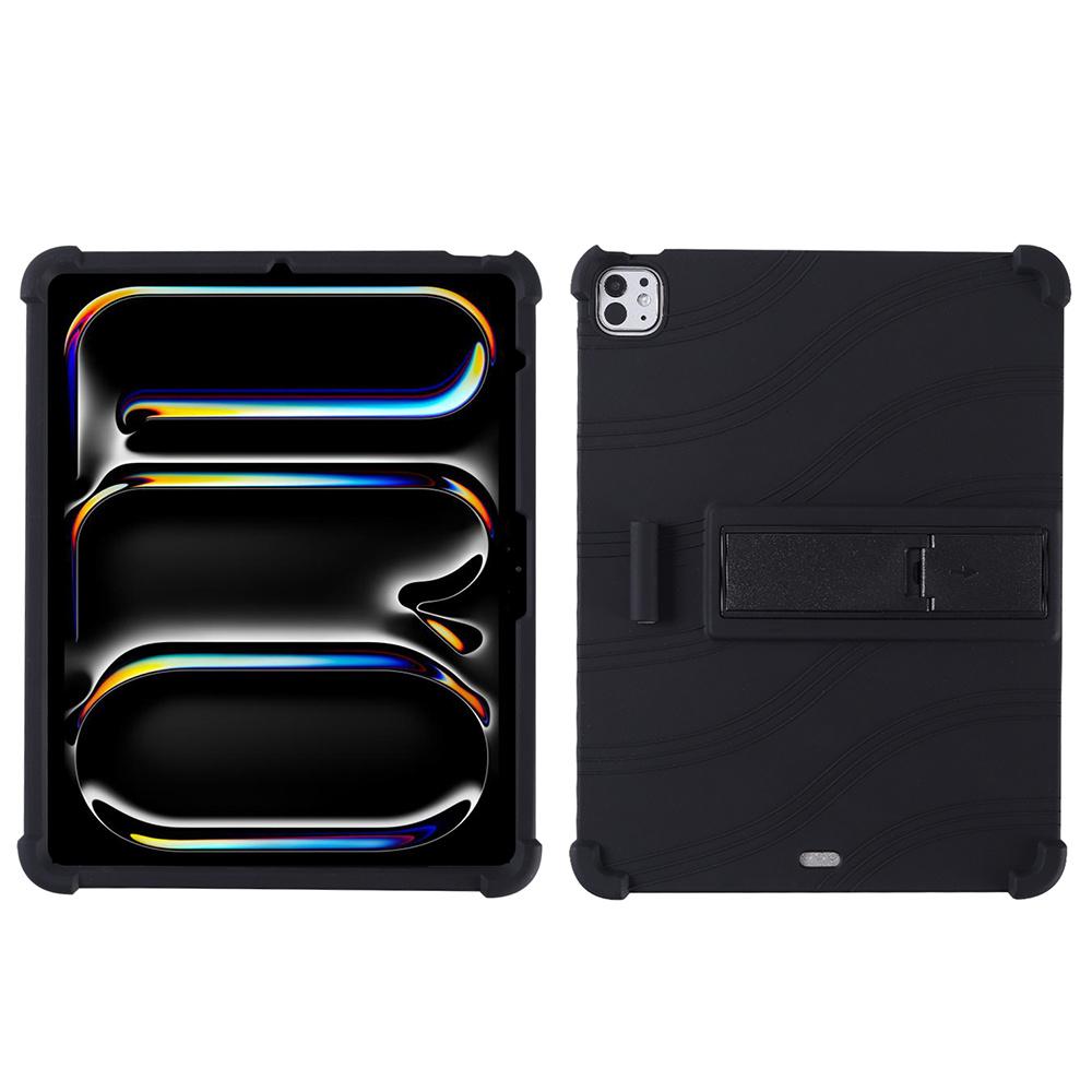 Para iPad Pro 13 (2024)/Ar 13 (2025)/(2024) Capa de Silicone com Suporte Capa Protetora Robusta