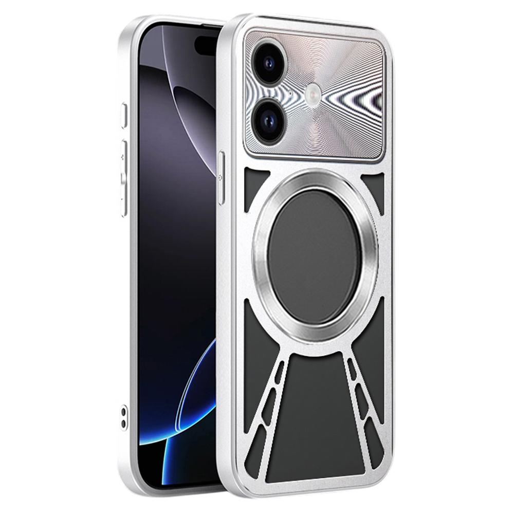 Für iPhone 17 Hülle Magnetische Hülle Hohle Wärmeableitung PC+Silikon Handyhülle