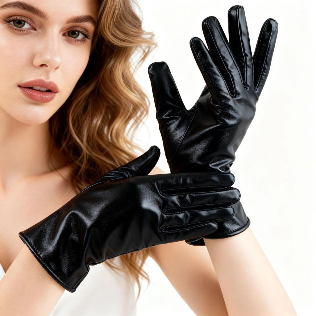 Short Patent Leather Gloves