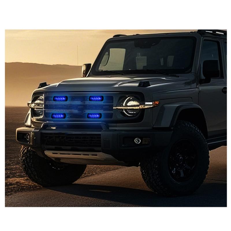 4Led Car Warning Light Grill Breakdown Light Car Truck Trailer Beacon Lamp Led Amber Side Light For Cars 12V - 24V