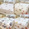 Dog Flower Dinosaur Bear Print Bedspread Set Cartoon Mattress Protective Cover