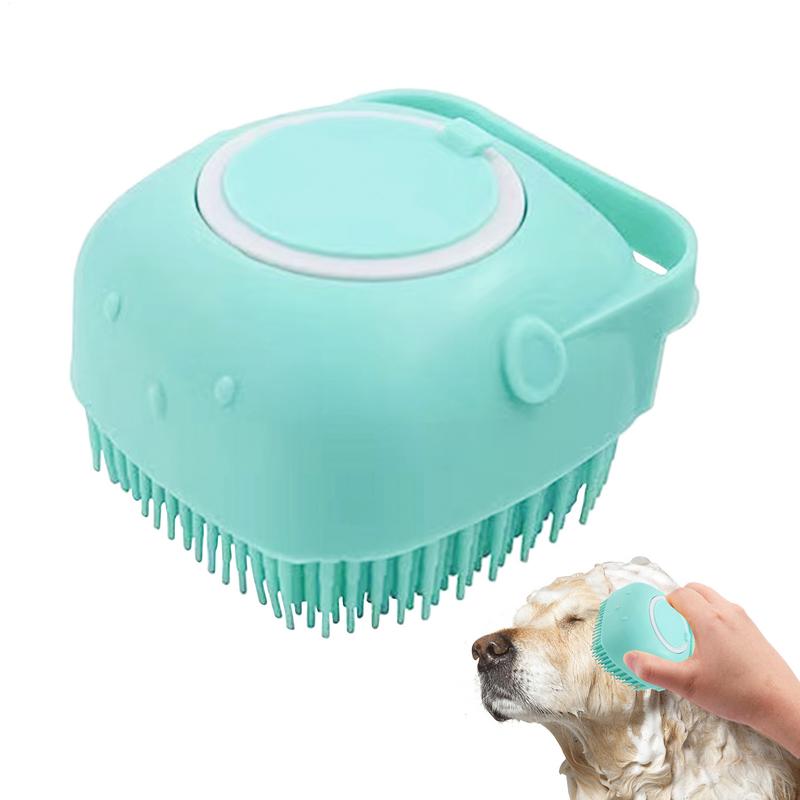 Pet Bathing Brush Soft Silicone Massager Shower Gel Bathing Brush Bathroom Puppy Comb Dog Cat Cleaning Tool Pet Supplies