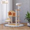 Solid Wood Multi-Level Cat Tree & Activity Center