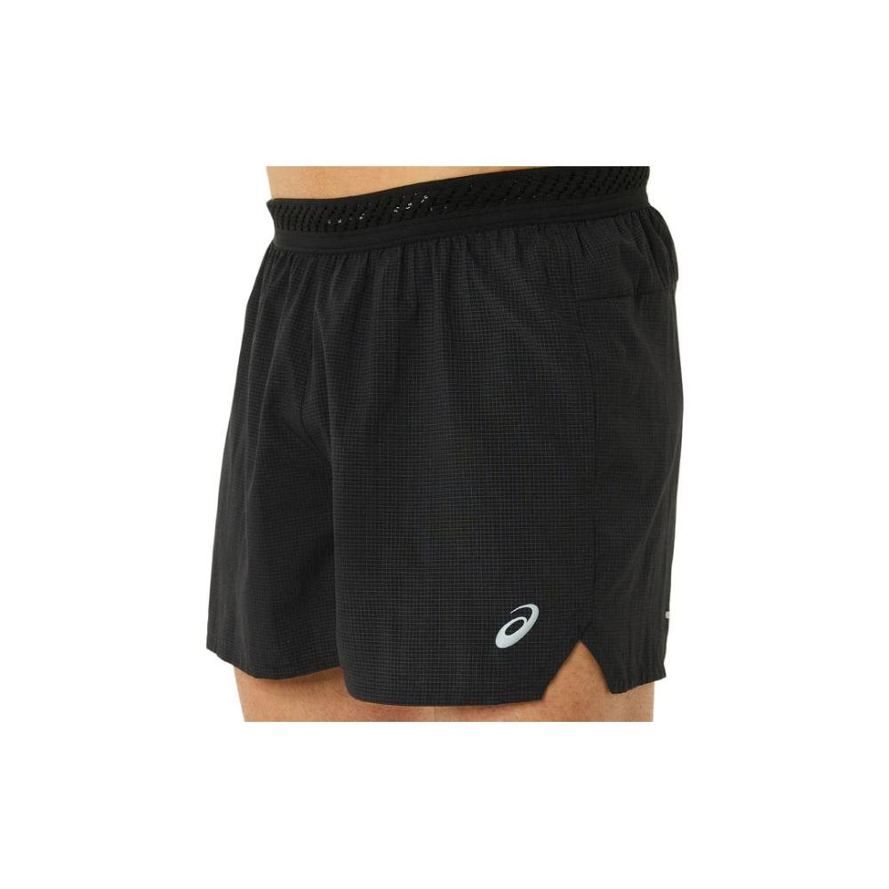 Asics Solid Logo Print Casual Shorts Men Shorts Black 2011C386-001