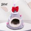 Soft Cat Cave for Winter Christmas Tree Bed, Plush Bed with Removable Cushion, Non-slip Cozy Pet Bottom, House Indoor Cats Kittens Holiday Decoration
