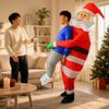 Inflatable Santa Costume with Beard and Hat One-Size Fancy Dress Quick Setup