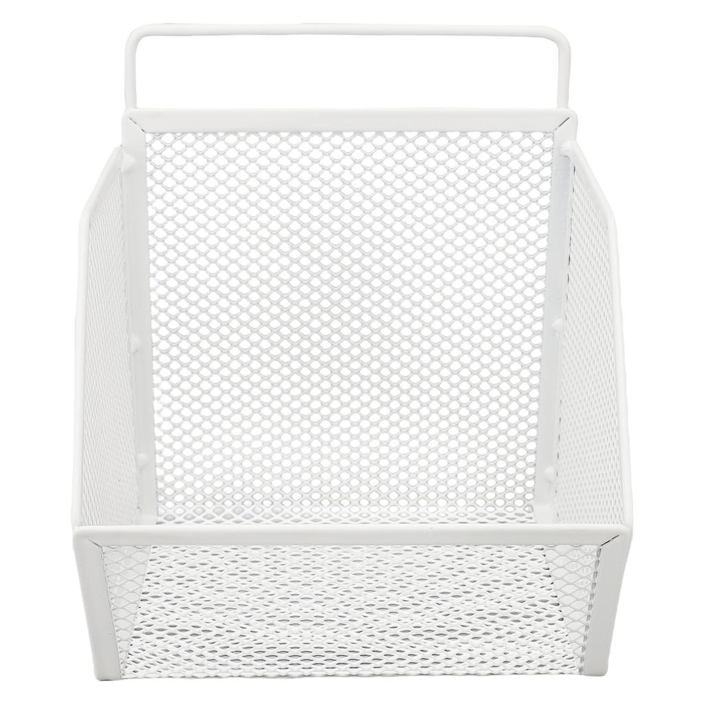 Hanging Wire Basket 13.2x10x15cm Adhesive Metal Small Wire Storage Basket for Kitchen Bathroom Bedroom