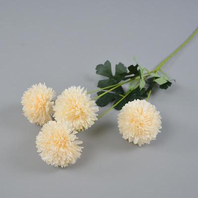 4-Head Artificial Chrysanthemum Stem for Wedding and Indoor Decoration