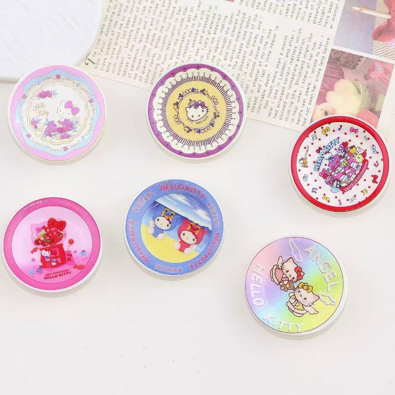 5Pcs Simulation Kitchen Decor 1/12 Dollhouse Cartoon Kt Cat Mini Plates Dishes Model Dolls House Accessories Pretend Play Toys