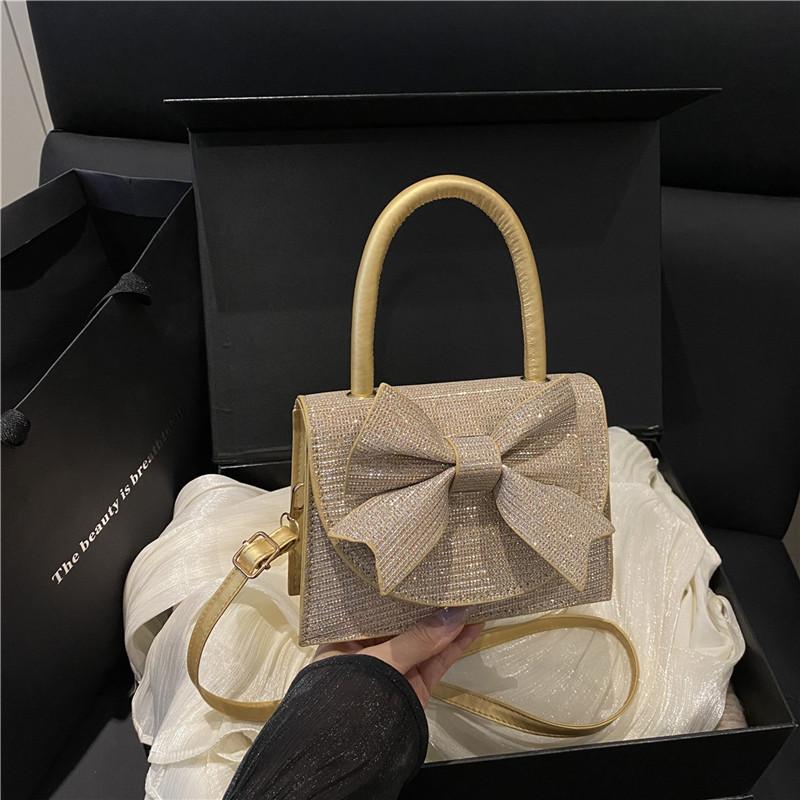 Leichte Luxus Strass Tasche, Handtasche, Abendkleid, Dinner Tasche, Schleife