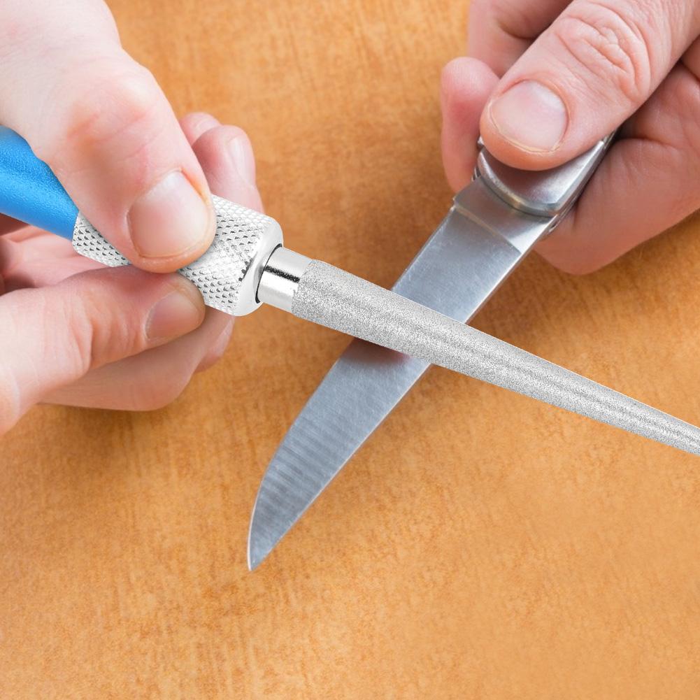 Apontador de bolso de diamante Apontador de lápis Apontador de lâmina de anzol de peixe (400#)