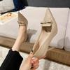 2024 Fashion Delicate Sweet Bowknot High Heel Shoes Side Hollow Pointed Women Pumps Pointed Toe 10.5CM thin Dress Shoes