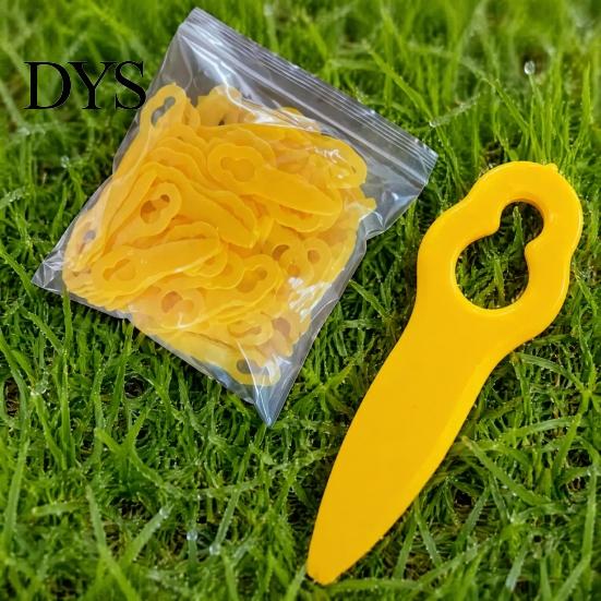 Heavy Duty Trimmer Cutter 100 Pcs Replacement Blades for Ferrex Grass Trimmer, Cordless Parts Lawn Care Blades, Plastic Garden Weed Trimming