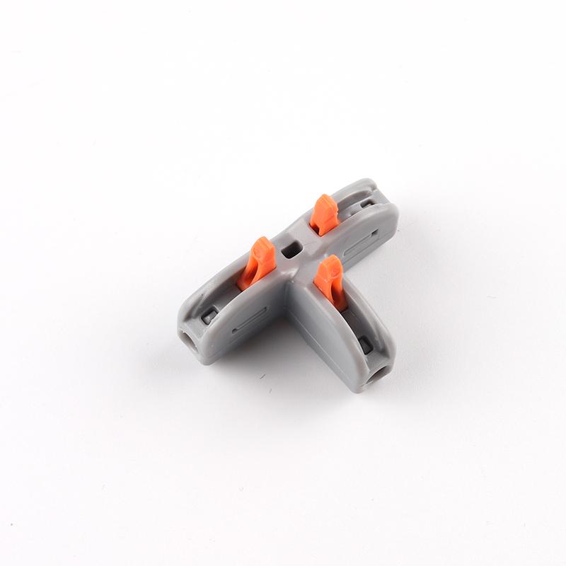 New universal T-type wire connector push-in quick distribution terminal transparent copper clip home main distributor