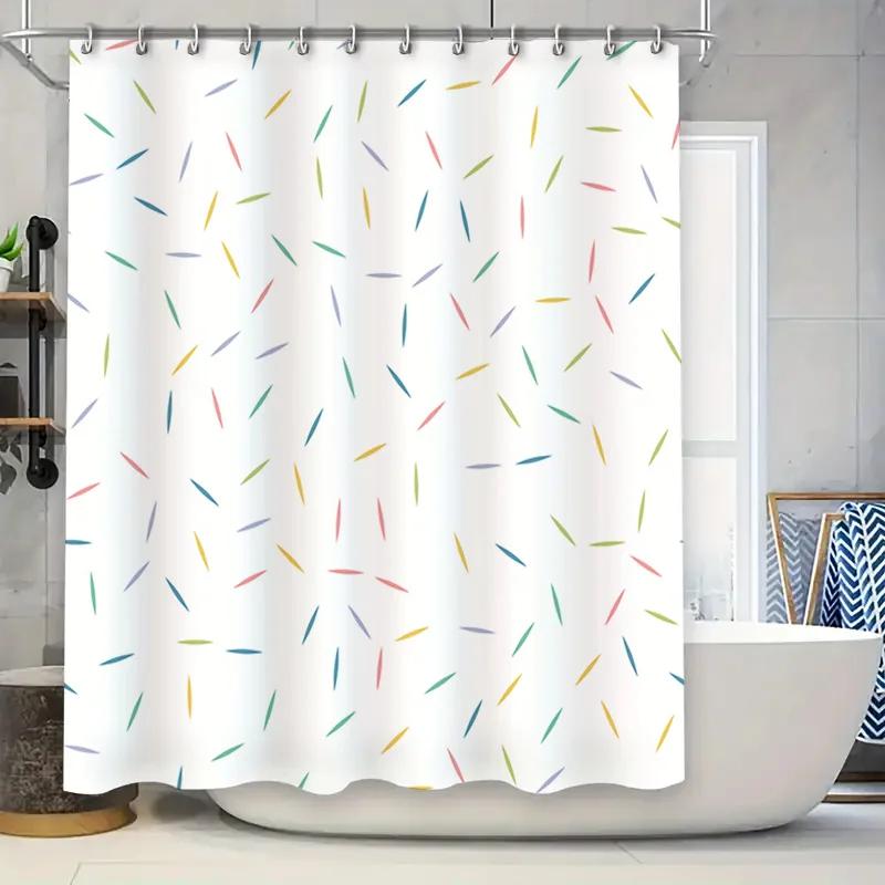 

Colorful Sprinkles Shower Curtain Bathroom Decor Waterproof Fabric Various Sizes Available W60H190(CM)-1 Pcs